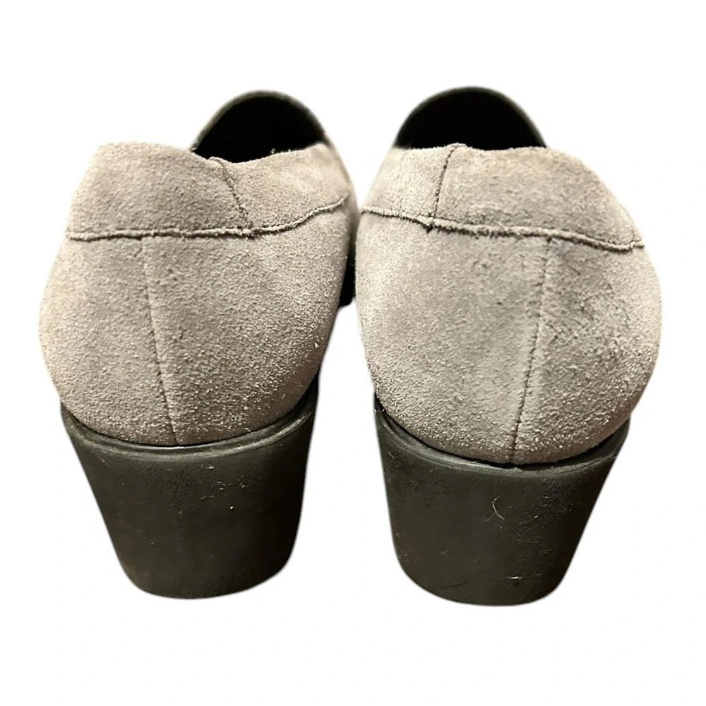 MUNRO Katie Wedge Penny Loafer Gray Suede Women’s Size 10 New without Box - Picture 4 of 5